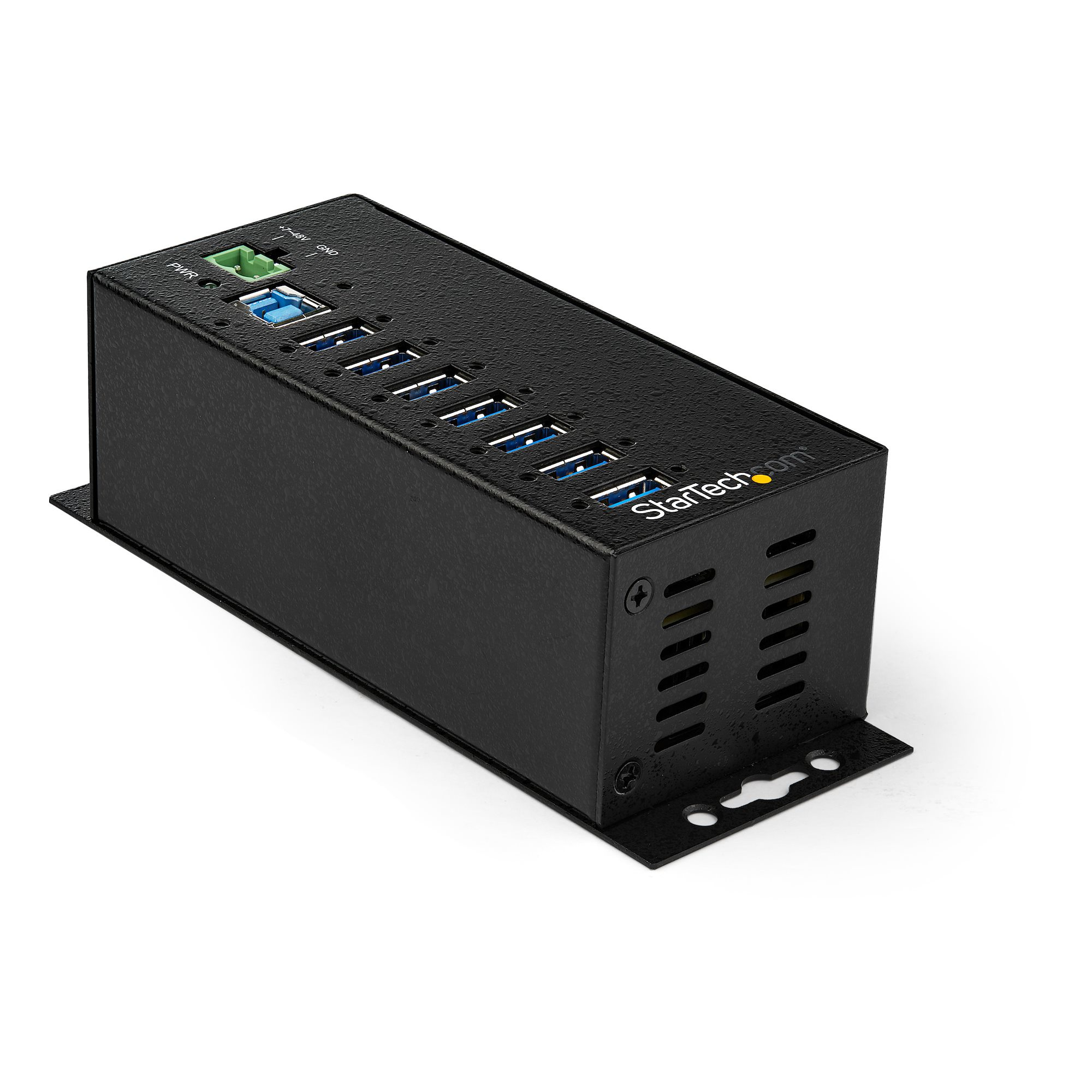STARTECH.COM 7-PT INDUSTRIAL USB 3.0 HUB W/ EXT. POWER SUPPLY, 2 YR — STARTECH