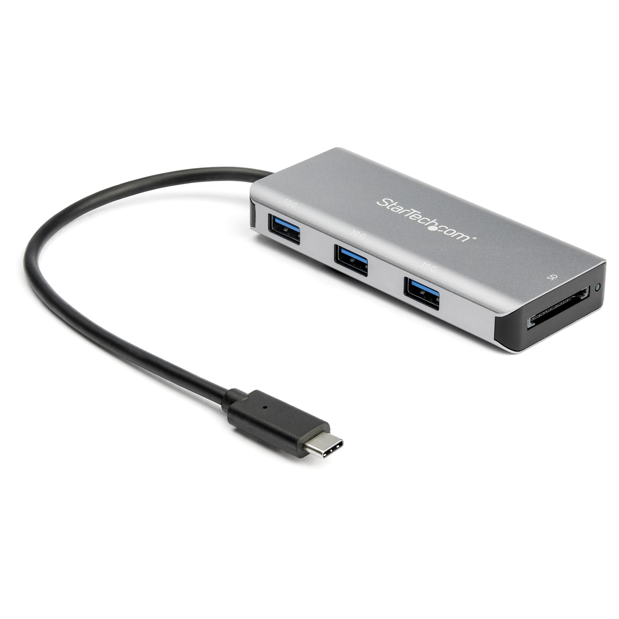 STARTECH.COM 3-PORT USB-C HUB WITH SD CARD READER - 10GBPS - 3X USB-A, 2 YR — STARTECH