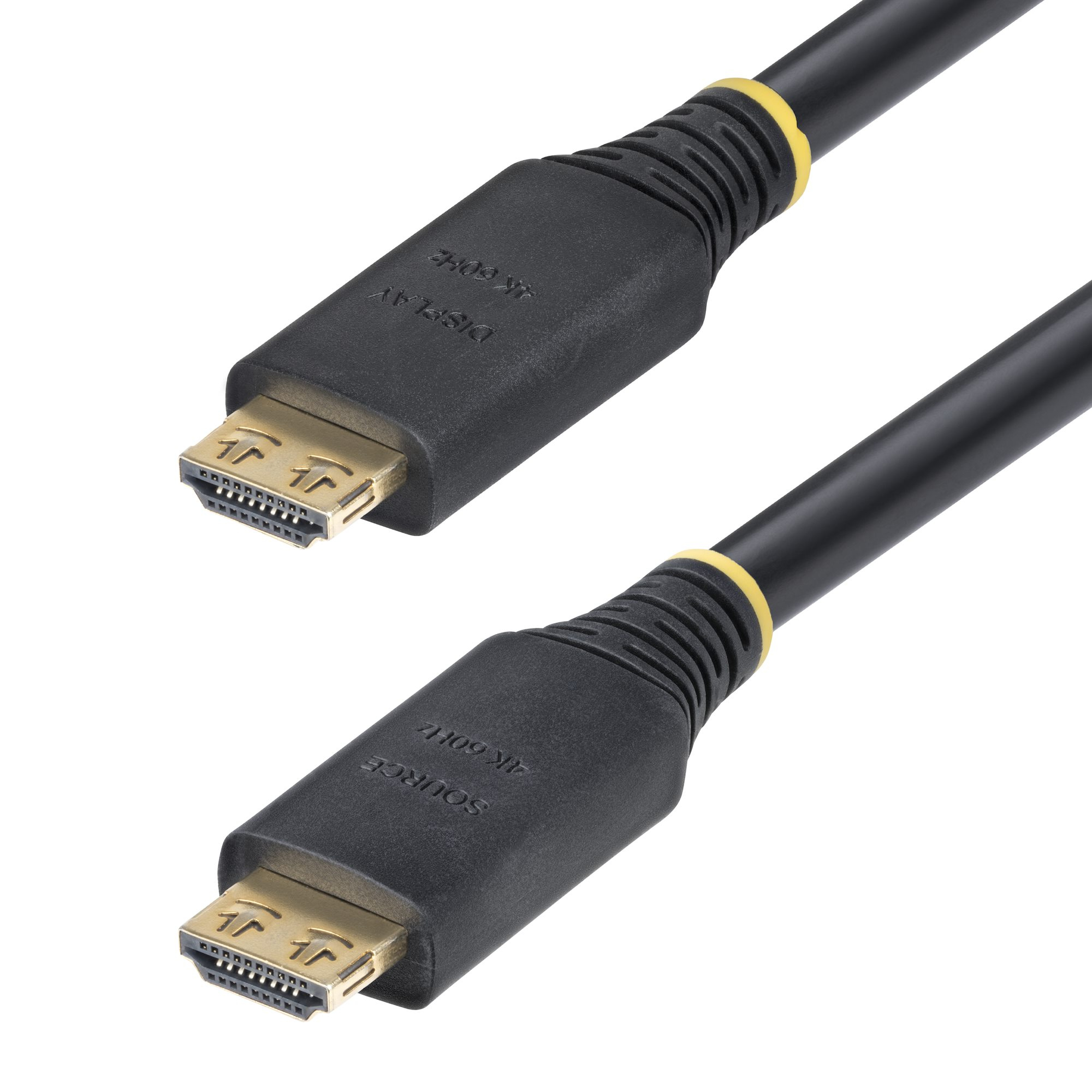 STARTECH.COM 15M ACTIVE HIGH SPEED HDMI CABLE WITH GRIPPING CONNECTORS, LTW — STARTECH