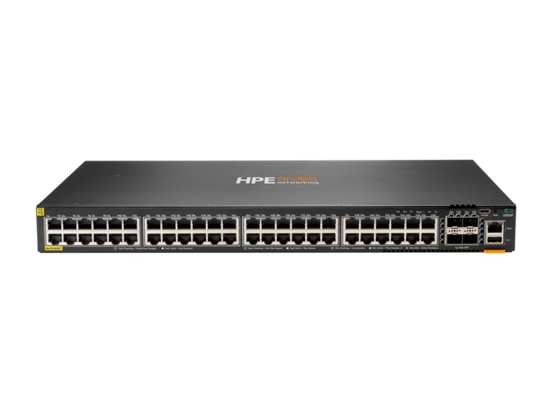 HPE ANW 6300F 48-port 1GbE Class 4 PoE and 4-port SFP56 Switch — HPE