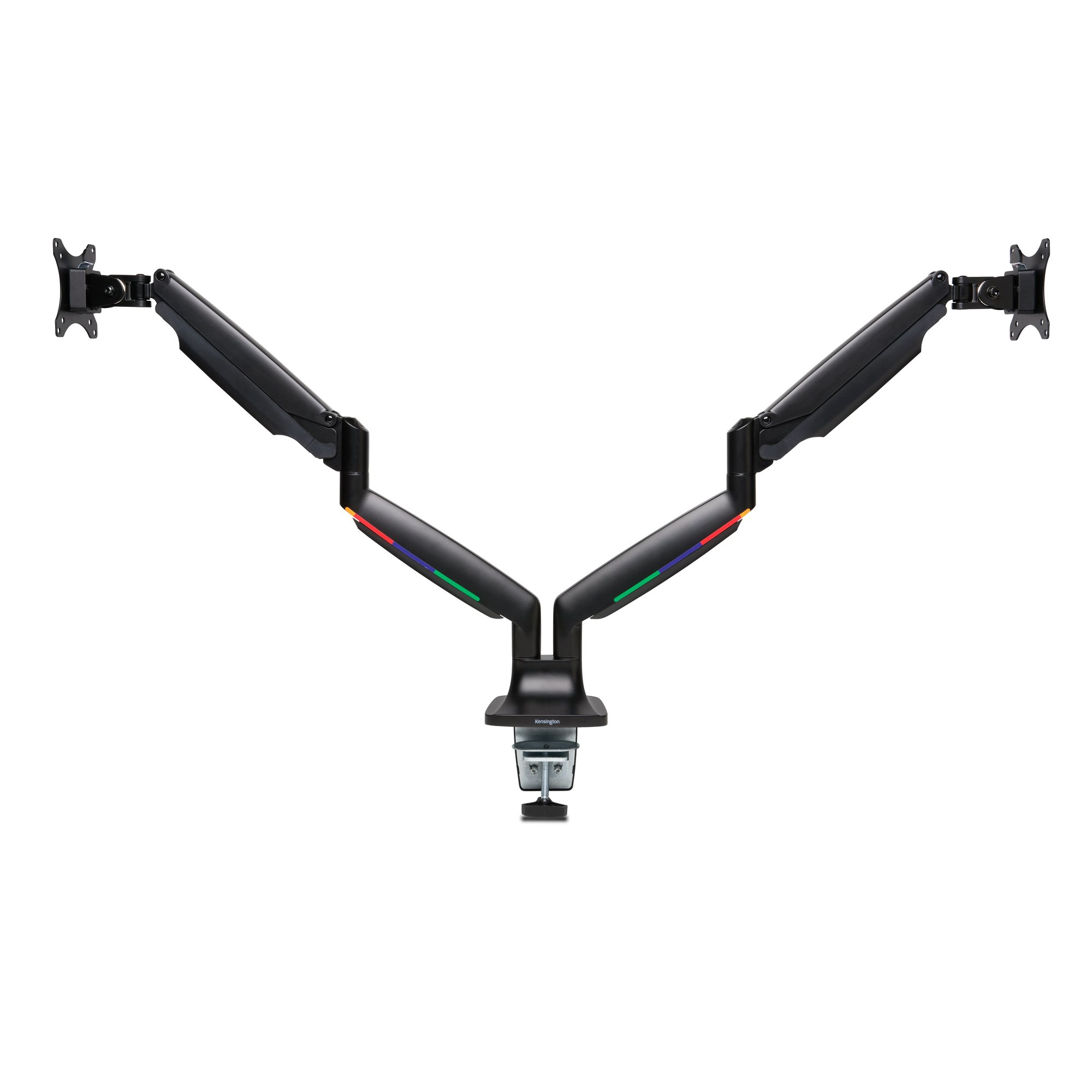 KENSINGTON SMARTFIT ONE-TOUCH HEIGHT ADJUSTABLE DUAL MONITOR ARM - BLACK — KENSINGTON