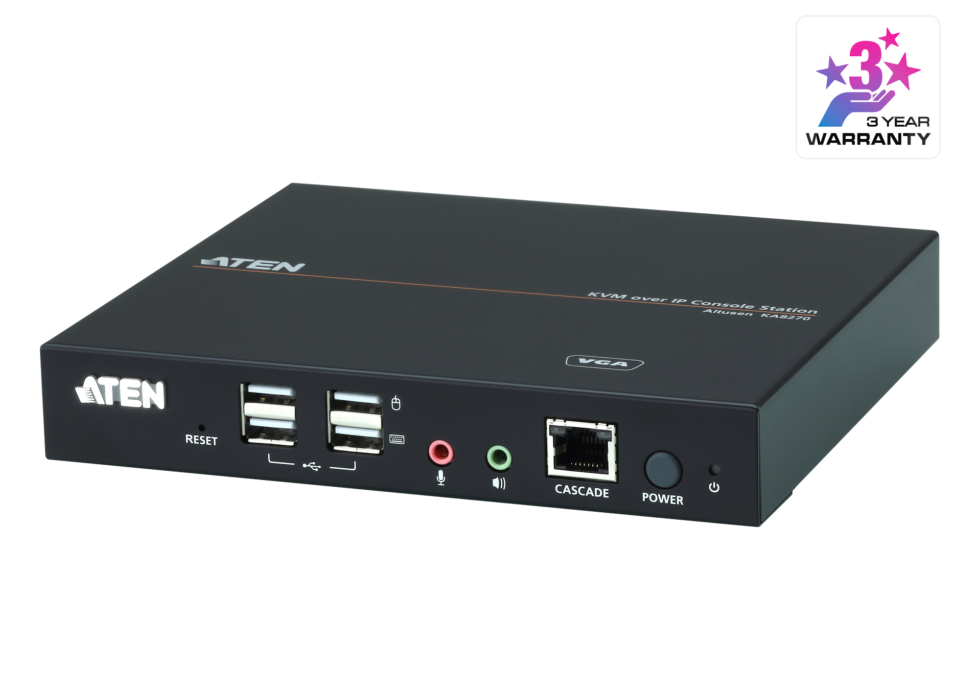 ATEN VGA USB KVM CONSOLE STATION FOR SELECTED ATEN KNXXXX KVM OVER IP SERIES — ATEN