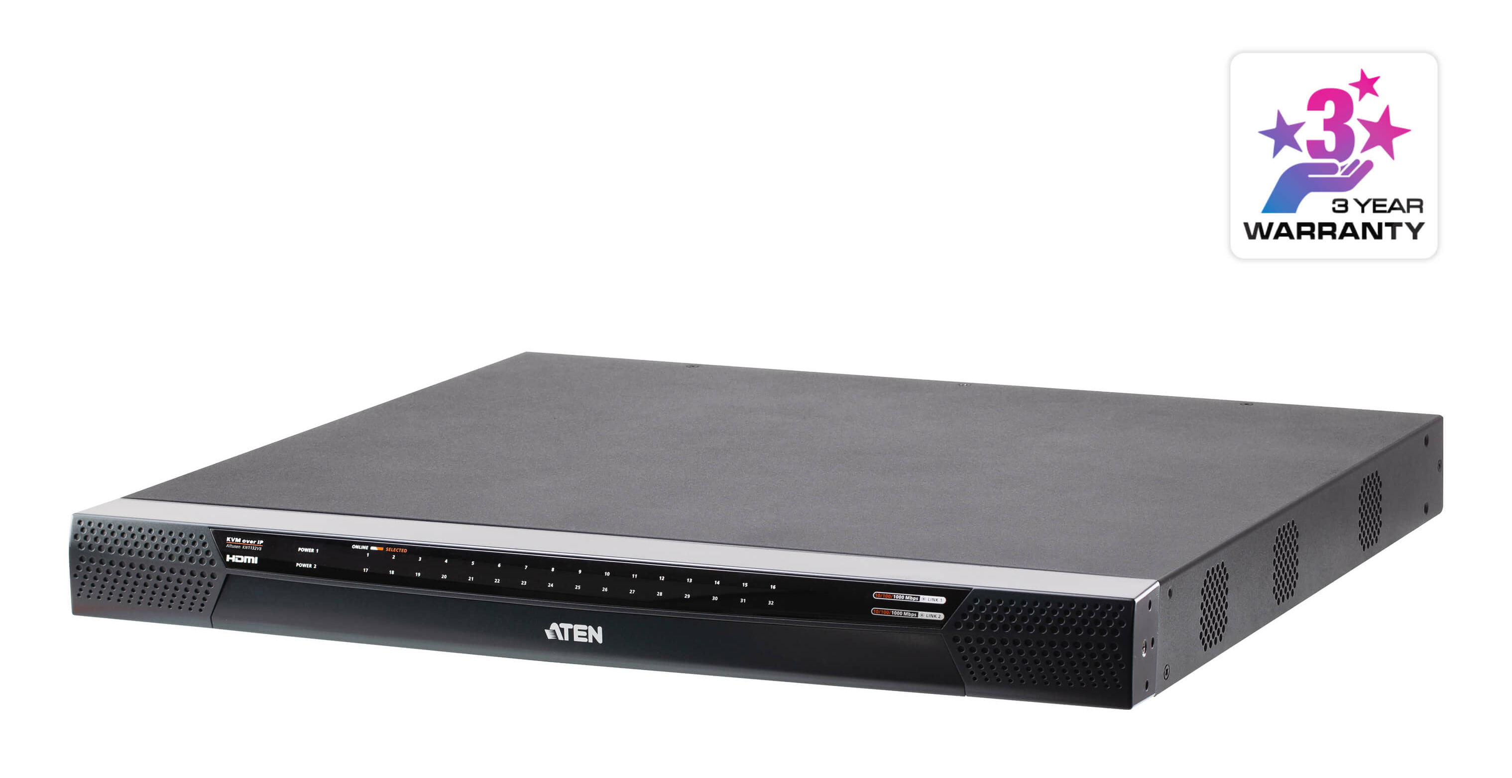 ATEN 1-LOCAL/1-REMOTE ACCESS 32-PORT MULTI-INTERFACE CAT 5 KVM OVER IP SWITCH — ATEN
