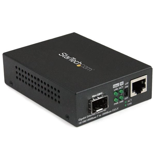 STARTECH.COM GIGABIT ETHERNET FIBER MEDIA CONVERTER WITH OPEN SFP SLOT 2 YR — STARTECH