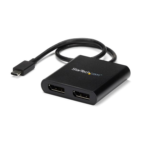 STARTECH.COM 2-PORT USB-C TO DISPLAYPORT MST HUB - DUAL 4K VIDEO SPLITTER, 3 YR — STARTECH