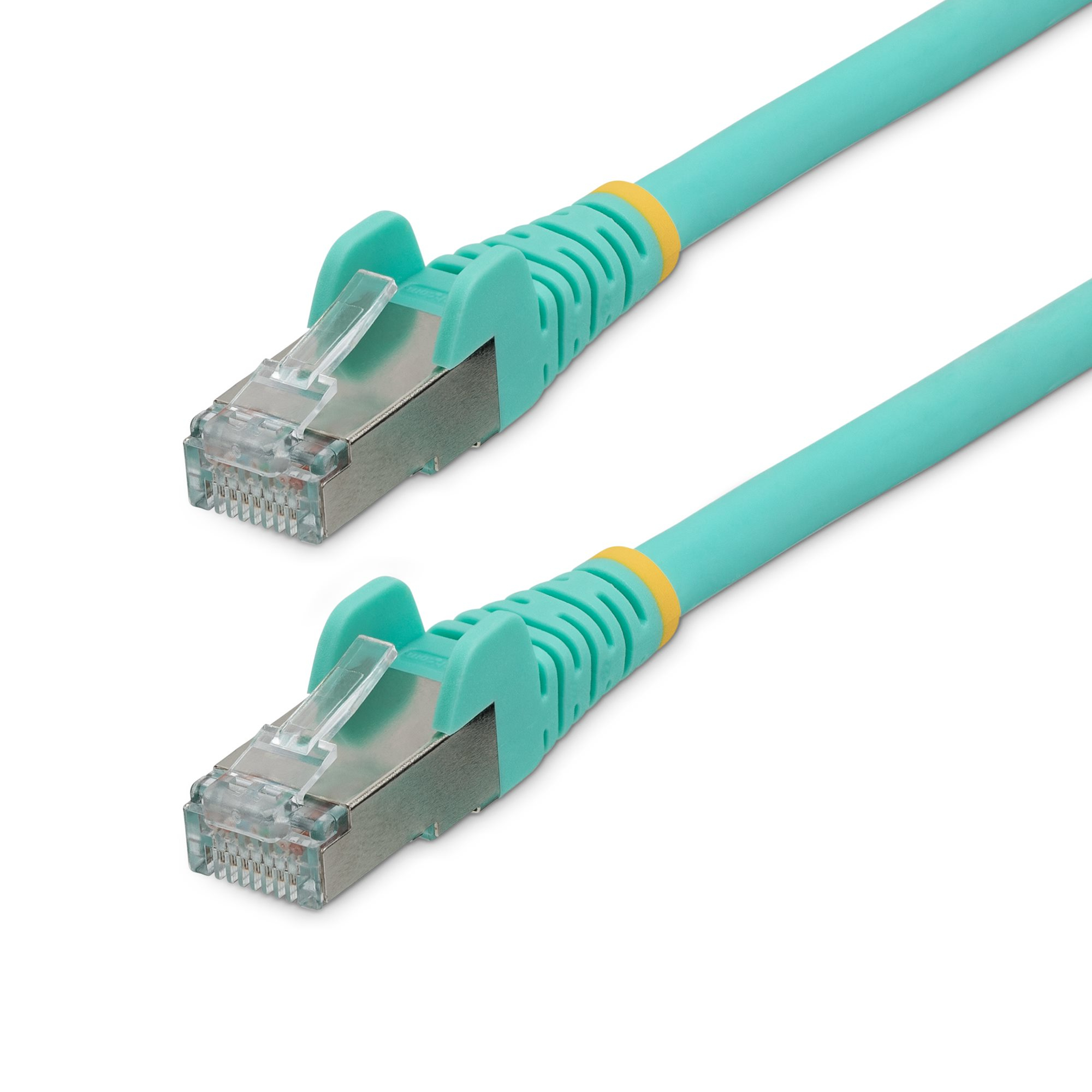 STARTECH.COM 10M LSZH CAT6A ETHERNET CABLE - 10GBE S/FTP 100W POE AQUA LTW — STARTECH