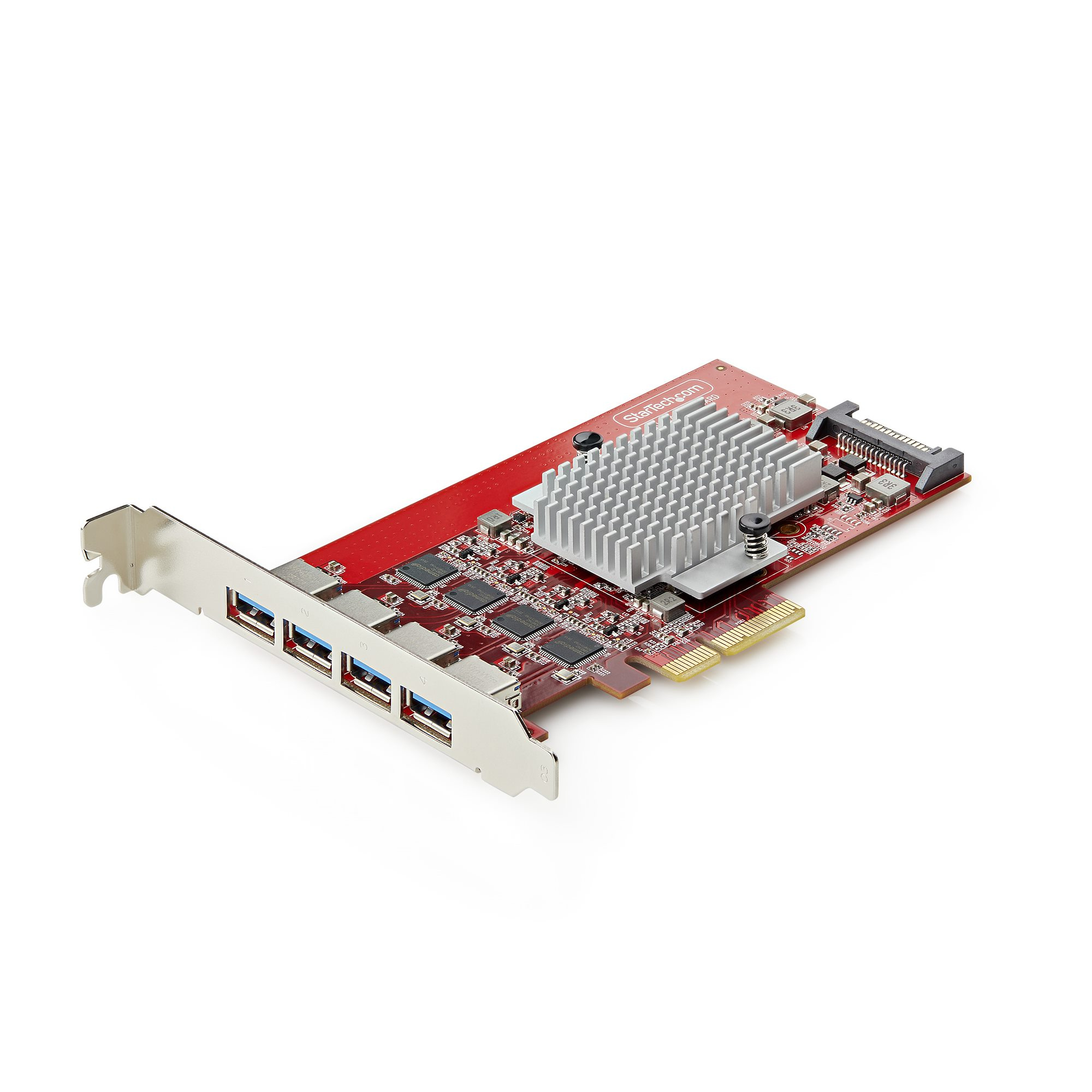 STARTECH.COM 4-PORT USB-A PCIE CARD, USB 3.2 10GBPS, 4X CONTROLLERS, TAA, 2 YR — STARTECH