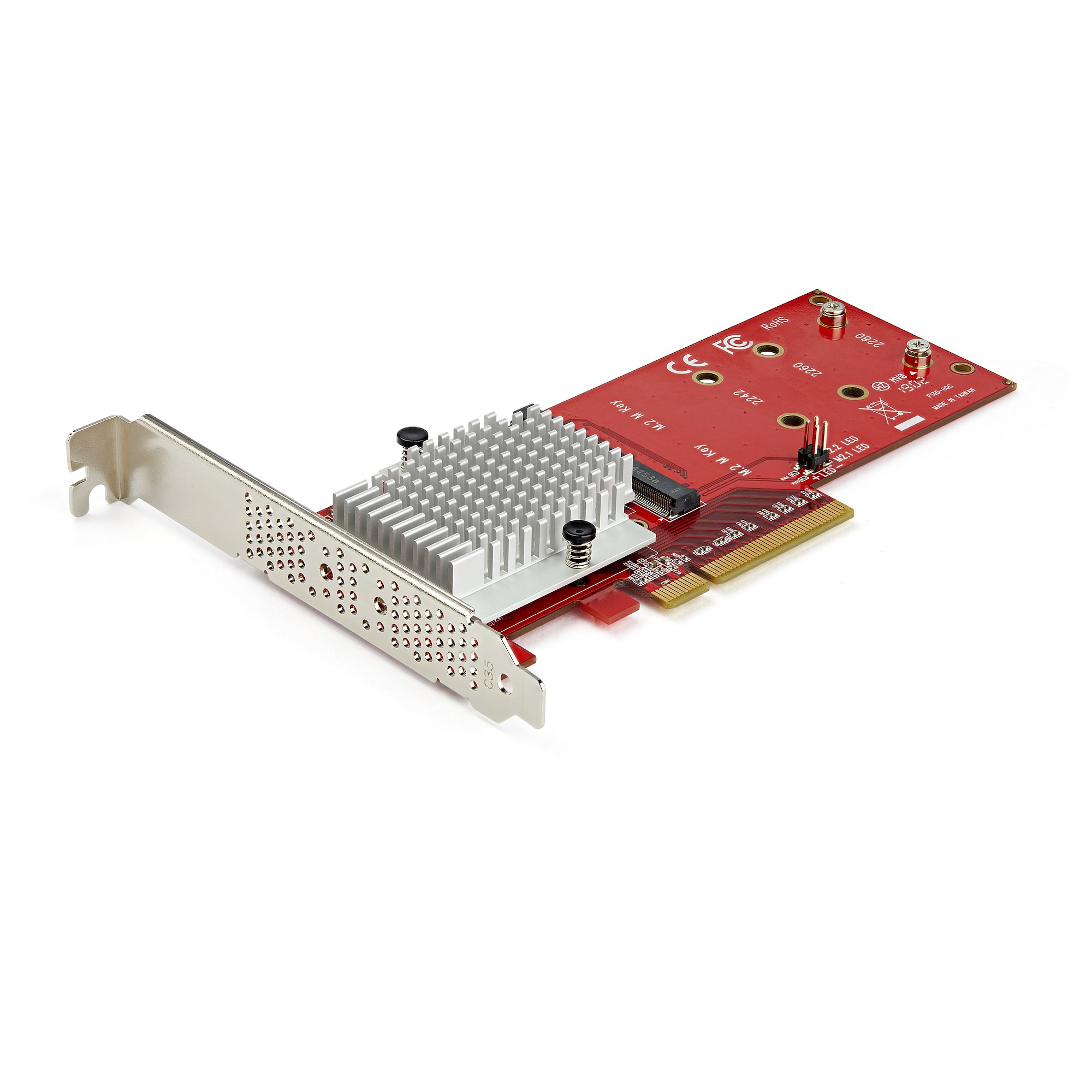 STARTECH.COM STARTECH.COM X8 DUAL M.2 PCI EXPRESS SSD ADAPTER - PCIE 3.0, 2 YR — STARTECH