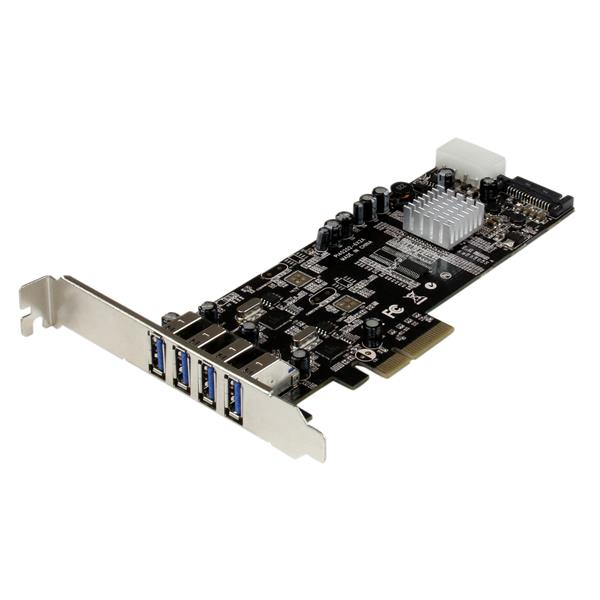 STARTECH.COM 4PORT PCIE USB 3.0 CONTROLLER CARD W/ 2 INDEPENDENT CHANNELS, 2 YR — STARTECH