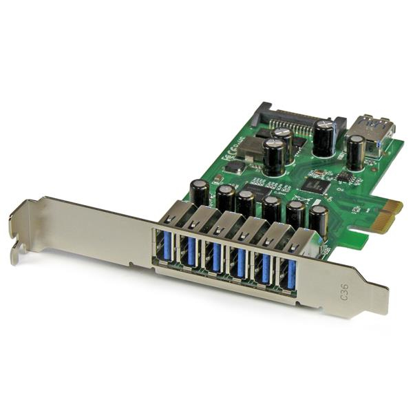 STARTECH.COM 7 PORT PCI EXPRESS USB 3.0 CARD - STANDARD & LOW-PROFILE 2 YR — STARTECH