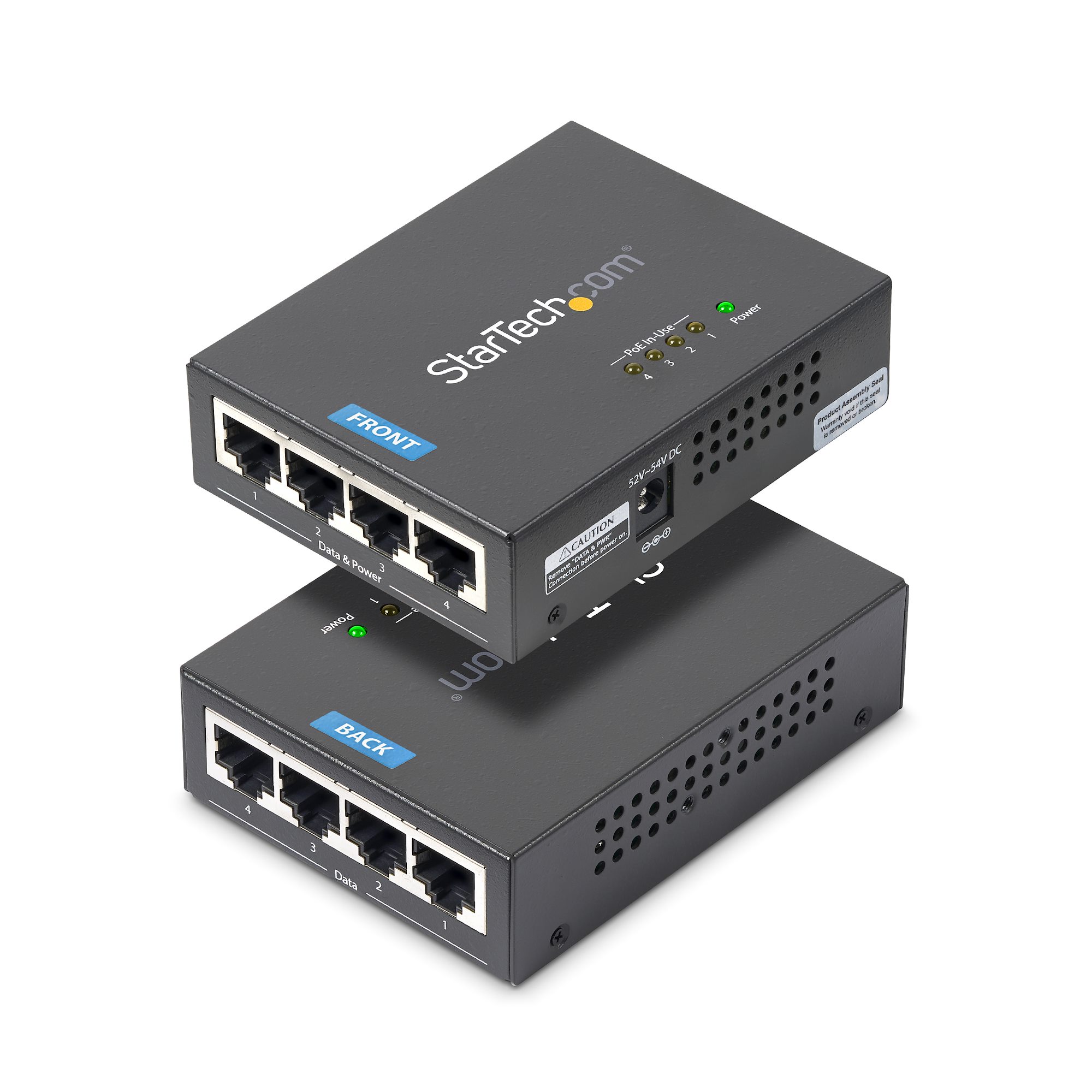STARTECH.COM 4 PORT GIGABIT MIDSPAN - POE+ INJECTOR - 802.3AT AND 802.3AF 2 YR — STARTECH