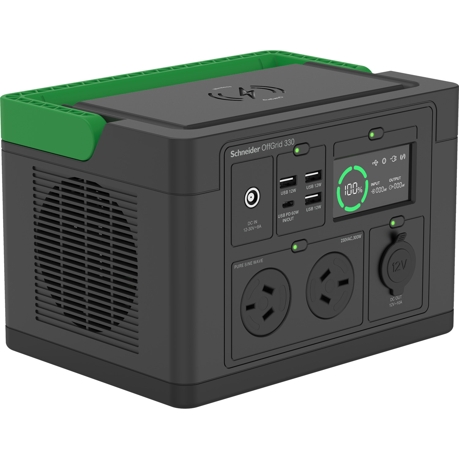 APC Schneider OffGrid Portable Power Station 330, 332Wh Lithium-ion, 2 Australian, Sinewave — APC