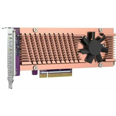 QNAP Dual M.2 PCIe SSD expansion card, 2x M.2 2280/22110 (Gen3 x4) SSD — QNAP