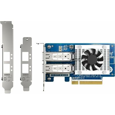 QNAP DUAL-PORT SFP28 25GBE NETWORK EXPANSION CARD; LOW-PROFILE FORM FACTOR; PCIE GEN4 X8 — QNAP