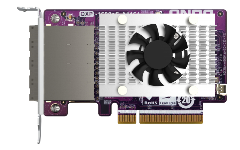 QNAP 4-port SFF-8088 SATA host bus adapter, 16 x SATA 6Gb/s, PCIe 3.0 x8, for TL SATA JBOD — QNAP