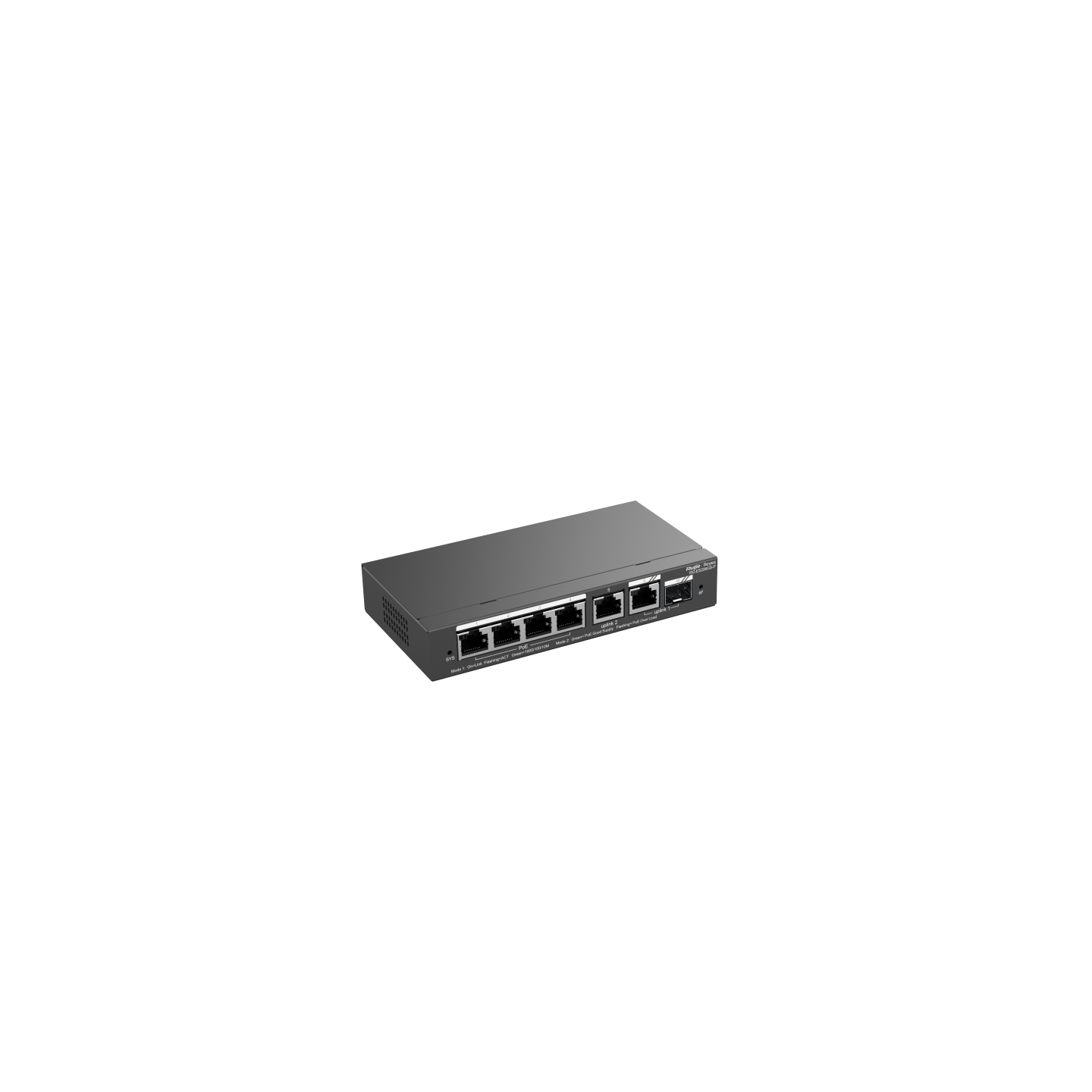 Ruijie Reyee 6P GE Smart Cloud Managed Switch - 4 PoE+ (54W) - 5x GE + 1x GE/SFP Combo — REYEE