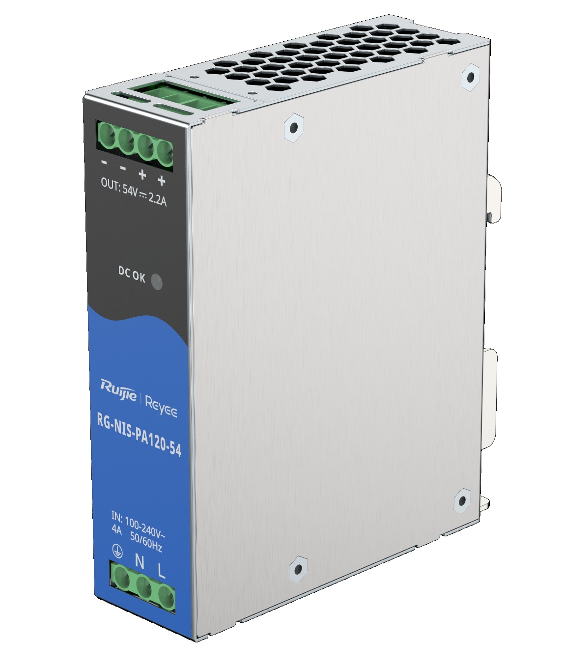 Ruijie Reyee AC/DC 120W DIN-Rail Power Supply for Industrial Switch — REYEE
