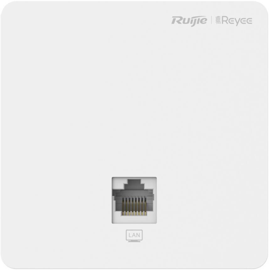 Ruijie Reyee AC1300 Wi-Fi 5 Dual Band Wall Plate AP (Flush) - 1267Mbps - 2x FE (F & B) — REYEE