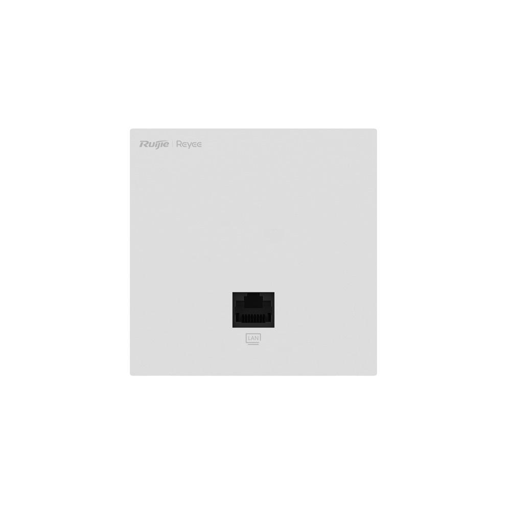 Ruijie Reyee AX3000 Wi-Fi 6 Dual Band Wall Plate AP (Flush) - 2976Mbps - 2x GE (F & B) — REYEE