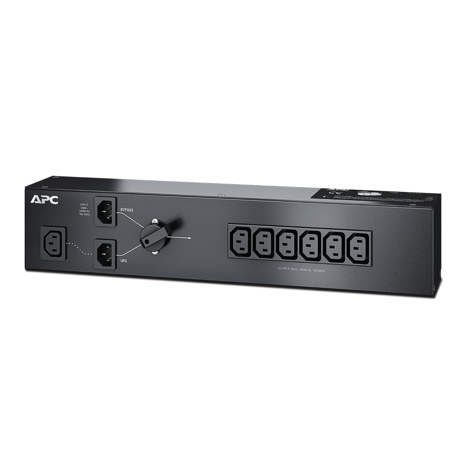 APC (SBP1500RMI) SERVICE BYPASS PDU, 230V 10AMP W/ (6) IEC C13 — APC