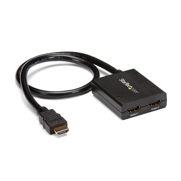 STARTECH.COM 4K HDMI 2-PORT VIDEO SPLITTER - USB OR POWER ADAPTER - 4K 30HZ 2 YR — STARTECH