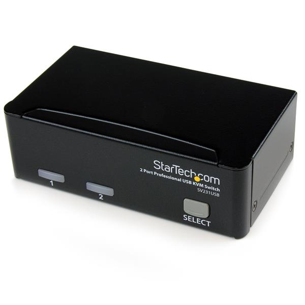 STARTECH.COM 2 PORT USB VGA KVM SWITCH W/ CABLES - PROFESSIONAL DESKTOP KVM 3 YR — STARTECH