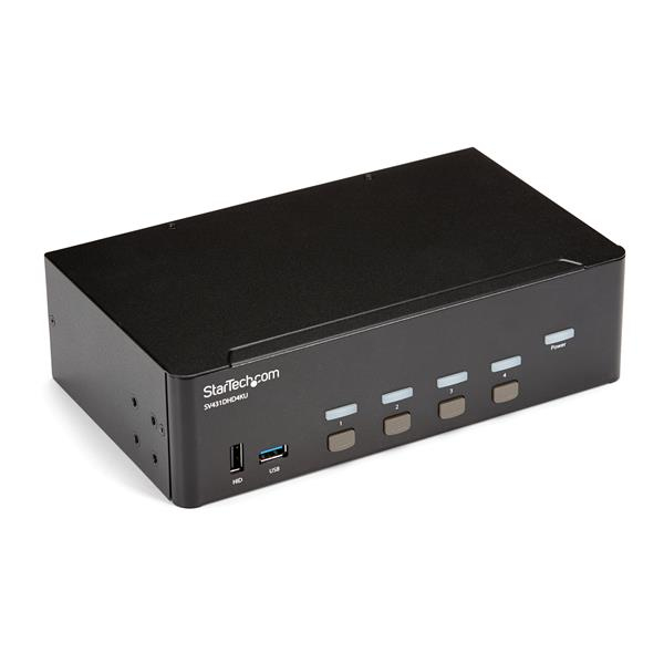 STARTECH.COM 4 PORT USB HDMI KVM SWITCH WITH AUDIO - 4K 30HZ DUAL MONITOR 2 YR — STARTECH
