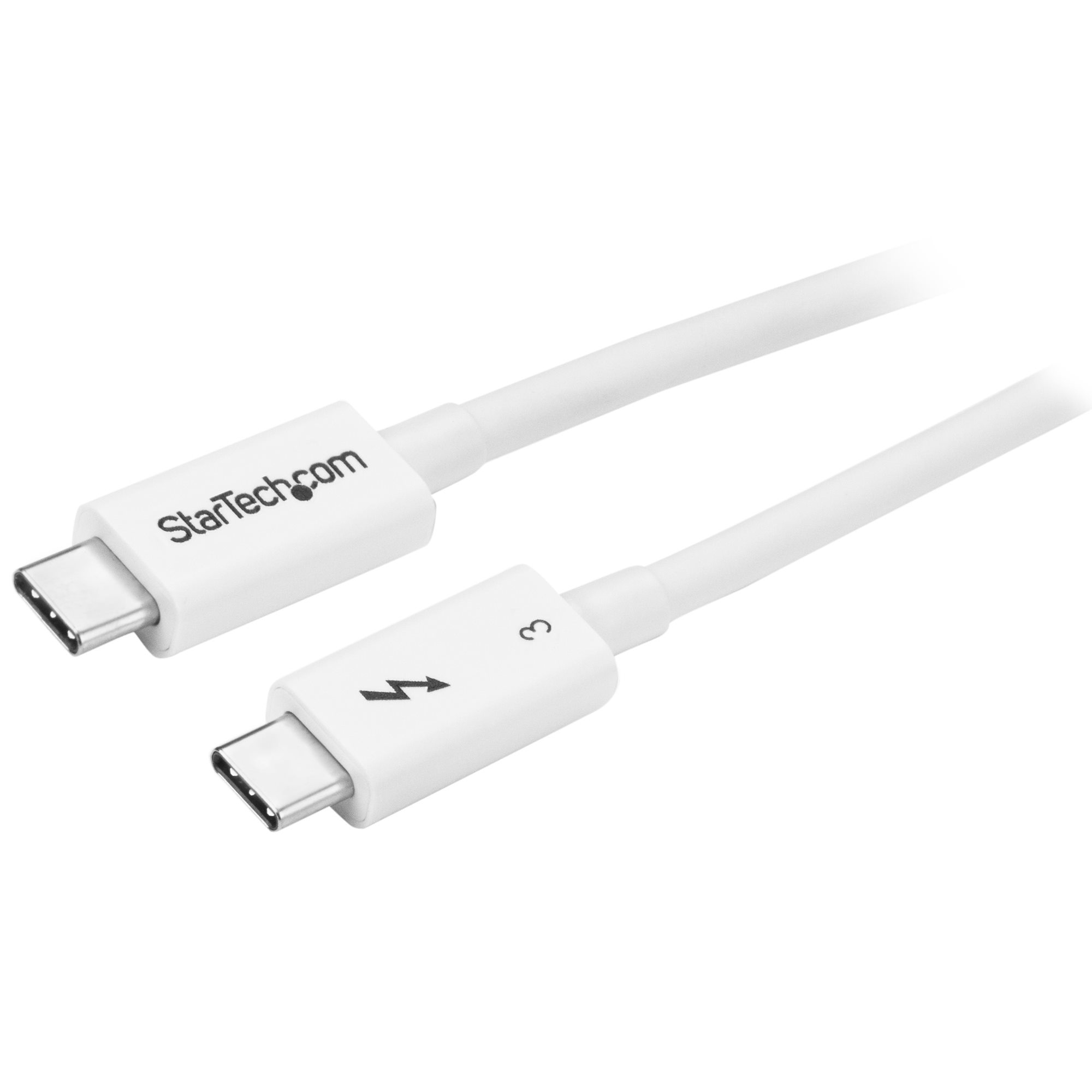 STARTECH.COM 0.5M THUNDERBOLT 3 CABLE 40GBPS - WHITE - THUNDERBOLT USB-C DP 2 YR — STARTECH