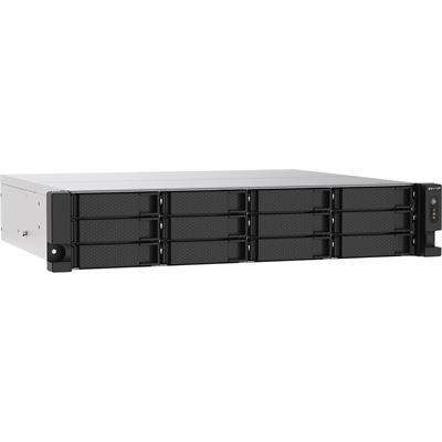 QNAP 12-BAY NAS(NO DISK) AMD QC 2.2GHz, 8GB, 2.5GbE(2), PCIe(2), 2U, RPSU, 3YR WTY — QNAP