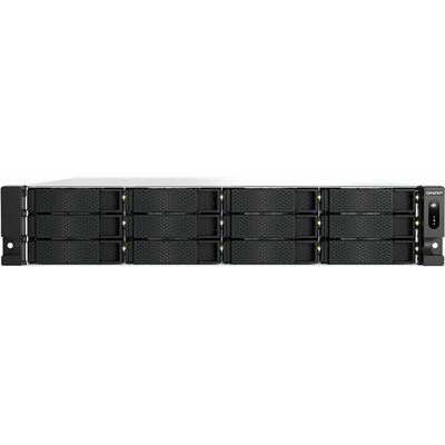 QNAP 12 BAY 2U RACKMOUNT NAS,AMD RYZEN,5.3GHZ 8 CORE,32GB RAM,M.2,10G,2.5G,PCIE,RP,5YR — QNAP