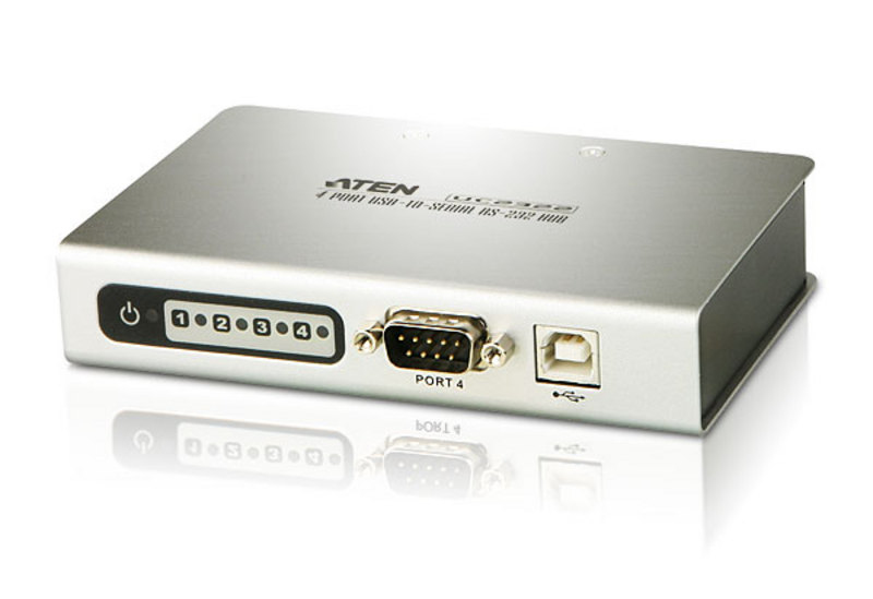ATEN 4 PORT USB TO RS232 CONVERTER WITH 1.8M CABLE — ATEN