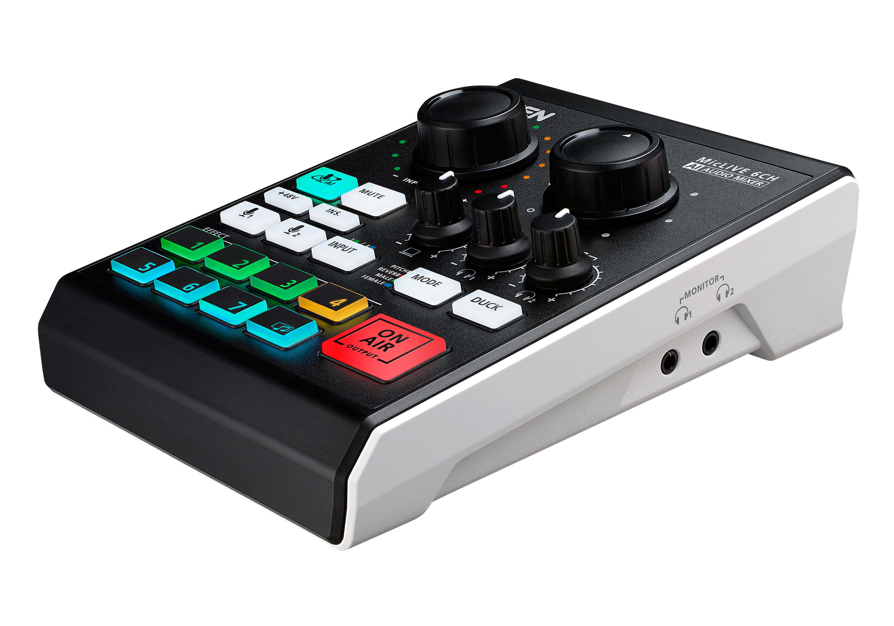 ATEN PODCAST AI AUDIO MIXER WITH 6-CH MICLIVE — ATEN