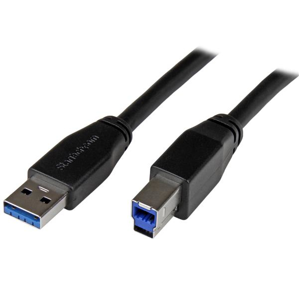 STARTECH.COM 15FT ACTIVE USB 3.0 USB-A TO USB-B CABLE - M/M - USB 3.1 GEN 1 2 YR — STARTECH