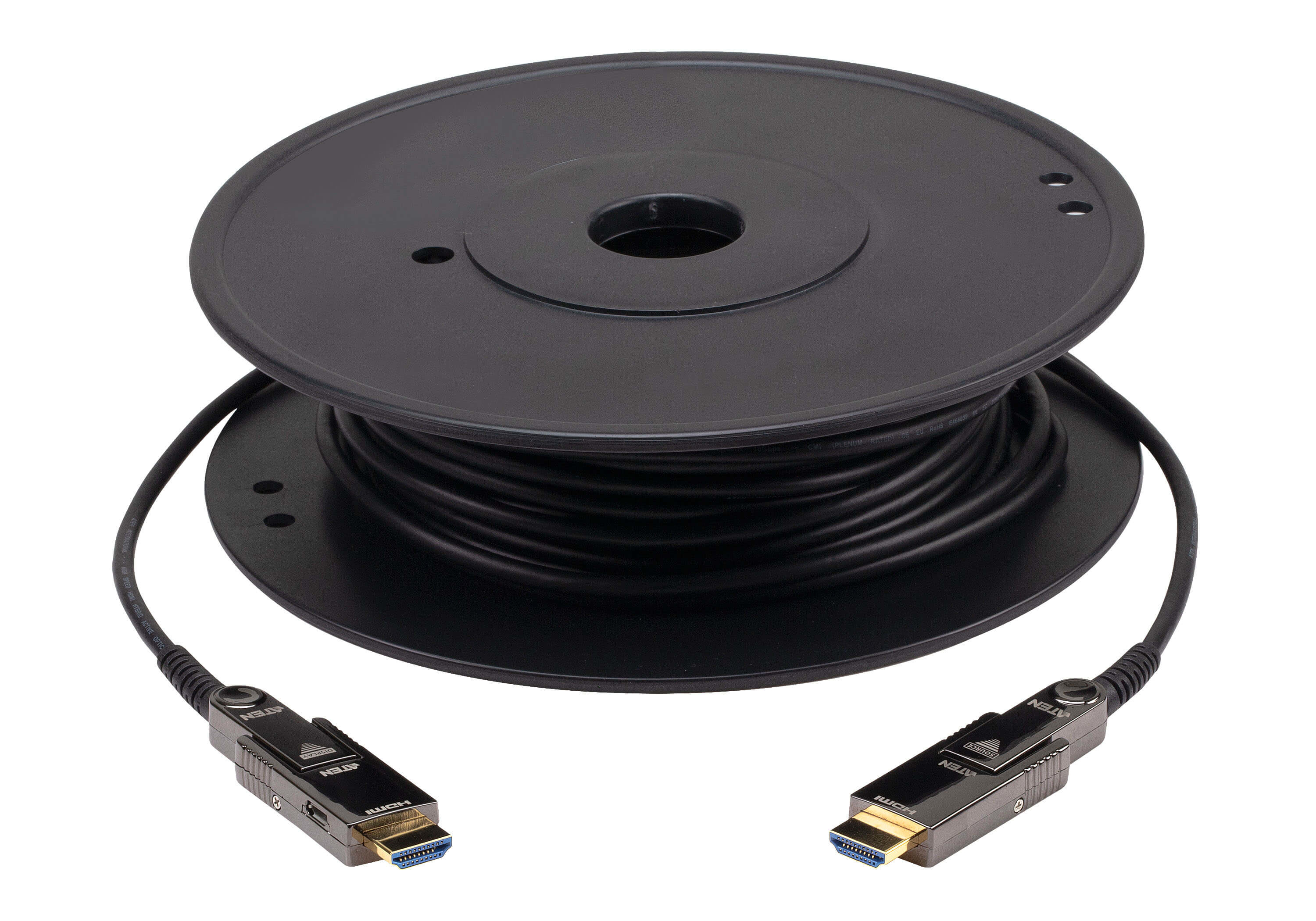ATEN 20M TRUE 4K HDMI ACTIVE OPTICAL CABLE WITH PLUGGABLE GENDER CONNECTORS — ATEN