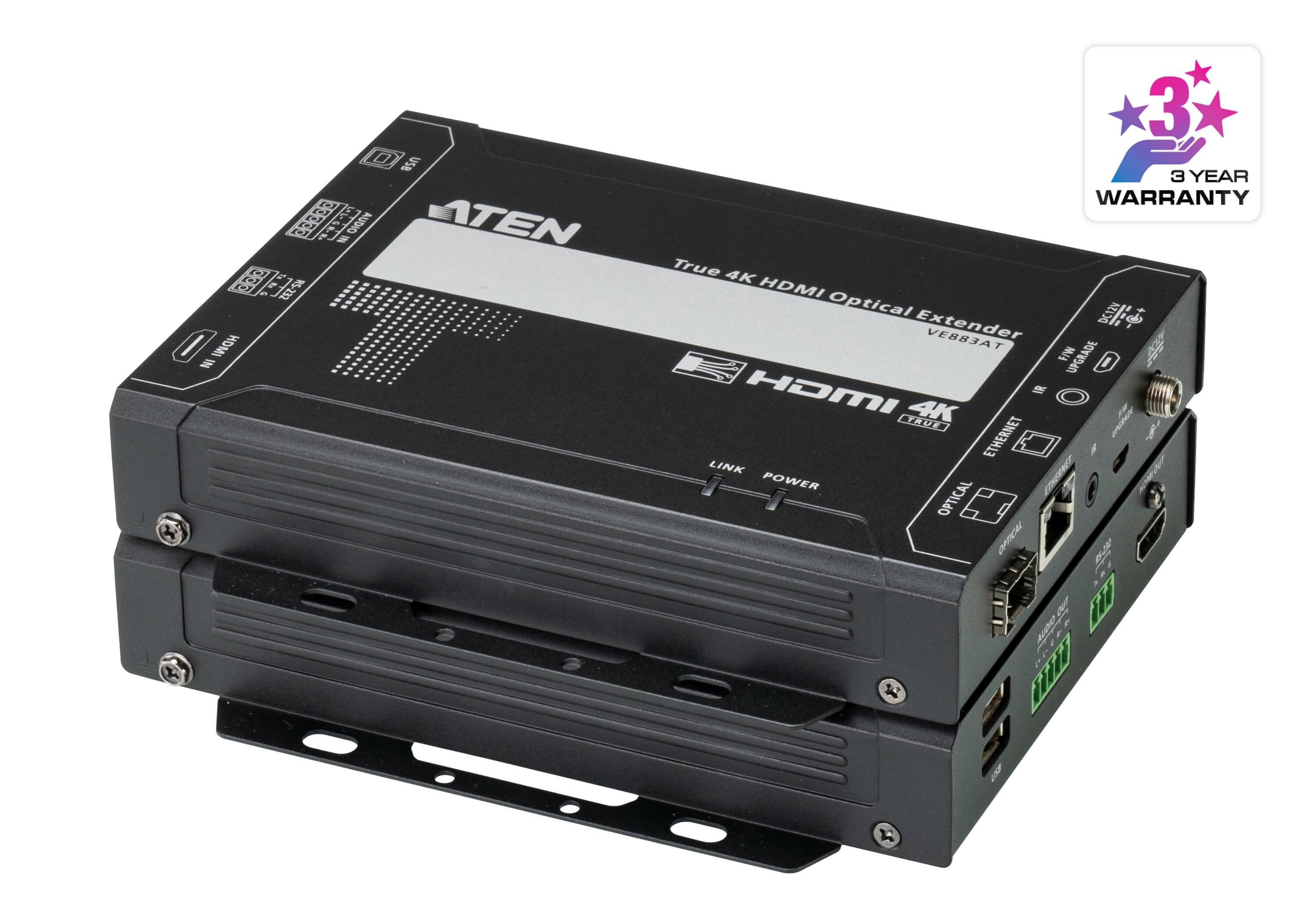 ATEN TRUE 4K HDMI SINGLE-MODE OPTICAL EXTENDER 4K @ 10KM — ATEN