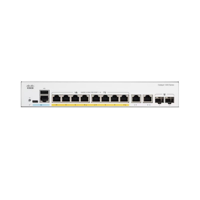 Catalyst 1200 8-port GE, PoE, Ext PS, 2x 1G SFP — Cisco