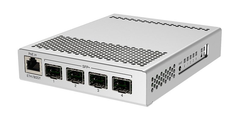 MikroTik Cloud Router Switch CRS305-1G-4S+IN with 4 x 10 Gigabit SFP+ — MikroTik