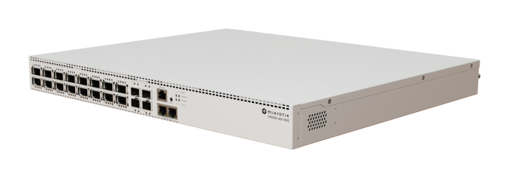 MikroTik CRS520-4XS-16XQ-RM 16 Port 25/100 Gbps Switch with Dual Hot-Swap Power Supplies — MikroTik