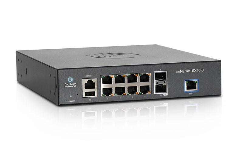 Cambium cnMatrix EX2010 10-Port Gigabit Ethernet Cloud Managed Switch — Cambium Networks