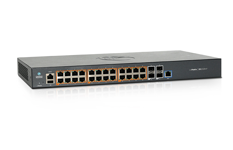 Cambium cnMatrix EX2028-P 28-Port Enterprise Cloud Managed Power over Ethernet Switch — Cambium Networks