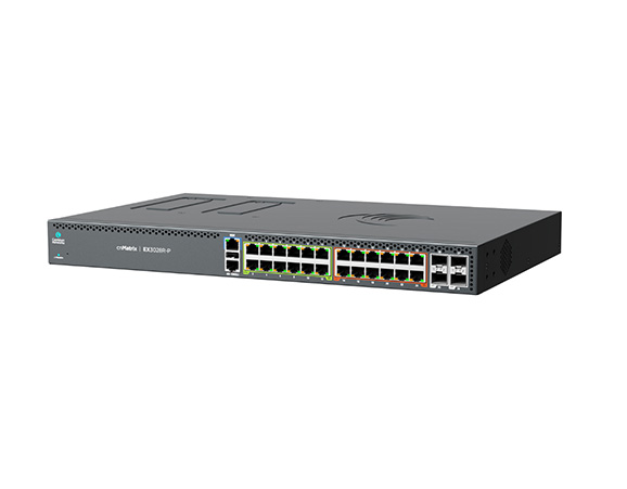 Cambium cnMatrix EX3028R-P 24-Port Intelligent Ethernet Switch with 4x SFP+ Ports and CRPS Power Module Support — Cambium Networks