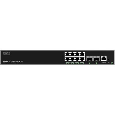 Grandstream GWN7811 Enterprise Layer 3 Managed Network Switch with 8 x GigE and 2 x SFP+ — Grandstream Networks