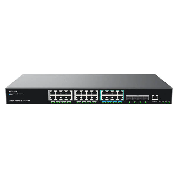 Grandstream GWN7822P Enterprise Layer 3 Managed Multi-Gigabit PoE Network Switch, 8 x 2.5 GigE PoE++, 4 x 10G SFP+, 16 x GigE PoE — Grandstream Networks