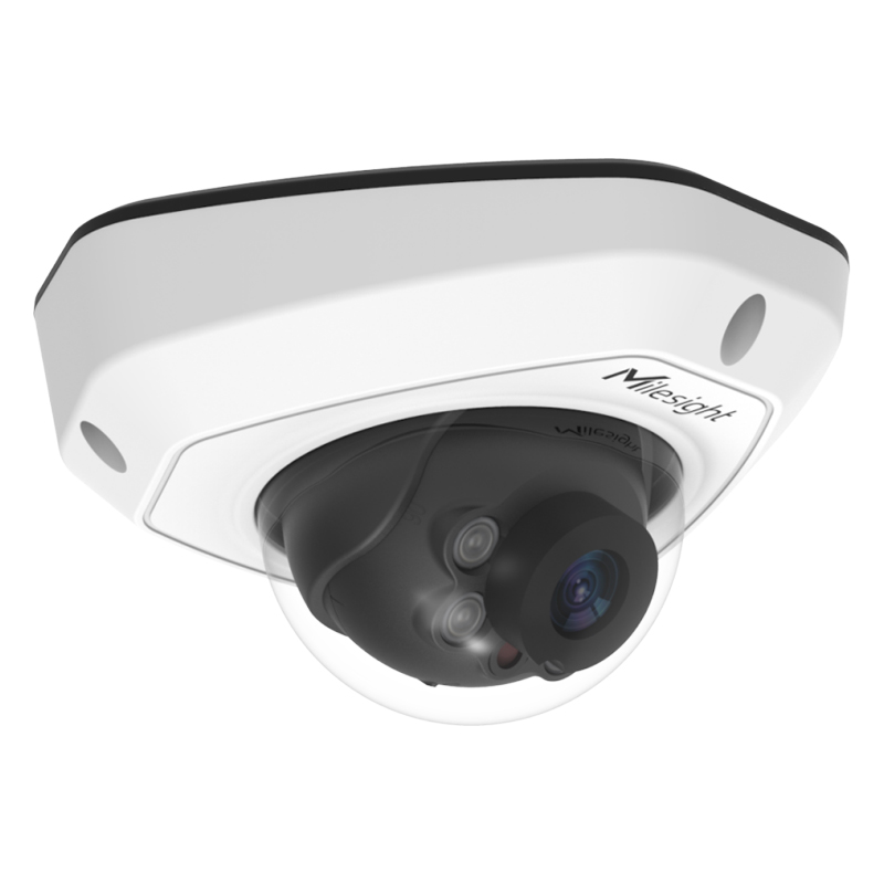 Milesight 4K NDAA AI Vandal-proof Mini Dome Network IP Camera - Cable Out — Milesight