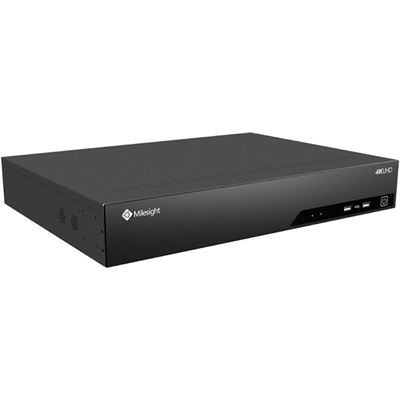 Milesight 4K 16 Channel IP Camera NVR with built in 16 Port PoE Switch and RAID, LPR Support — Milesight