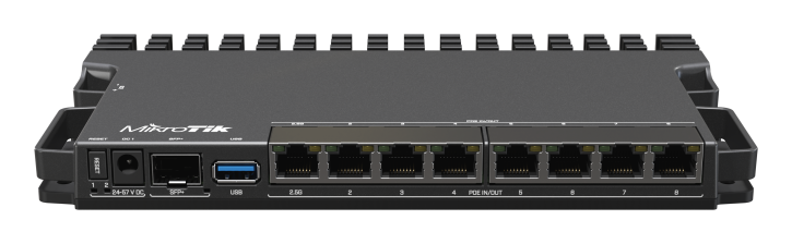 MikroTik RB5009UPr+S+IN Compact Router with 7 x 1GB, 1 x 2.5GB, 1 x 10GB SFP+ and PoE-out — MikroTik