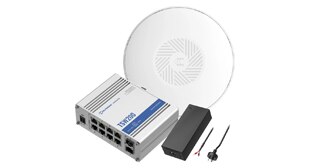 Teltonika Kit with one TAP200 WiFi AP and one TSW200 Gigabit PoE Switch with 62W Power Supply — Teltonika