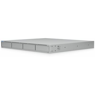 Ubiquiti UniFi UNAS Pro 4 1U rack-mount NAS with 1 Gbps RJ45 and 10 Gbps SFP+ Ports — Ubiquiti