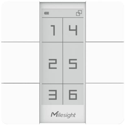 Milesight LoRaWAN IoT AS923 6 Button Smart Scene Panel With E-Ink Display — Milesight IoT