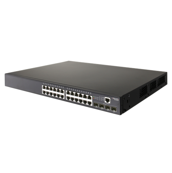 EDGECORE 24 Port Gigabit PoE+ Managed L2+/L3 Lite Switch. — Edgecore